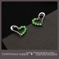 Full Green Color Icy Jadeite Stud Earrings